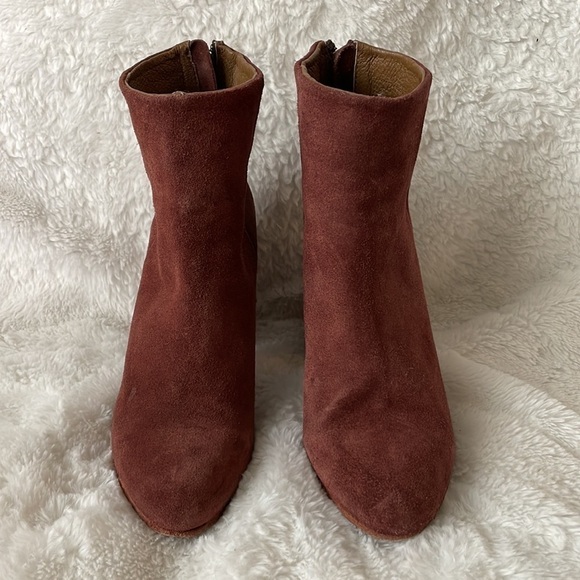 FREEBIRD Harlo Suede Boots with Heel Red burgundy 9 - Picture 3 of 13